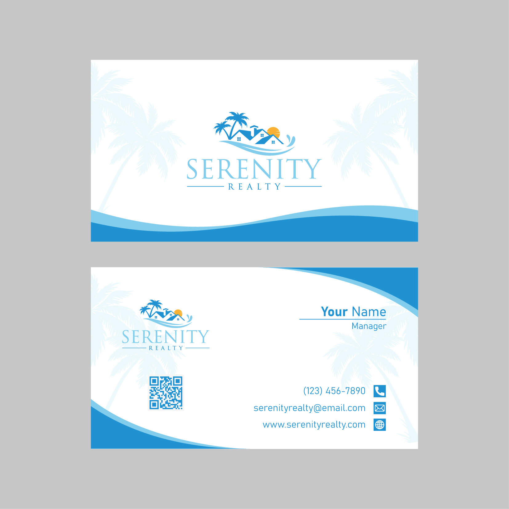 Business Card Design by Diou for Serenity Realty | Design #29620343