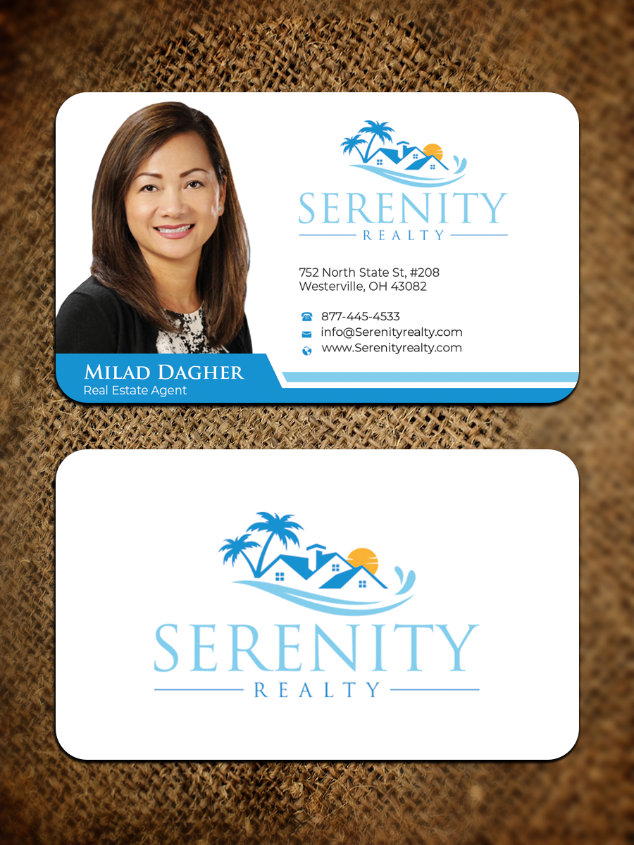 Business Card Design by Graphixpointt for Serenity Realty | Design #29593341