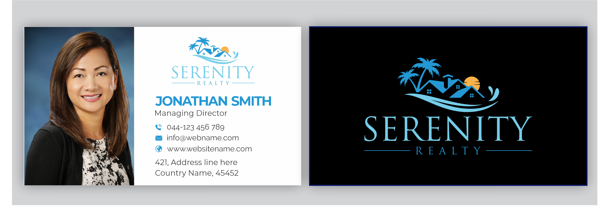 Business Card Design by jasmeen1975 for Serenity Realty | Design #29593035