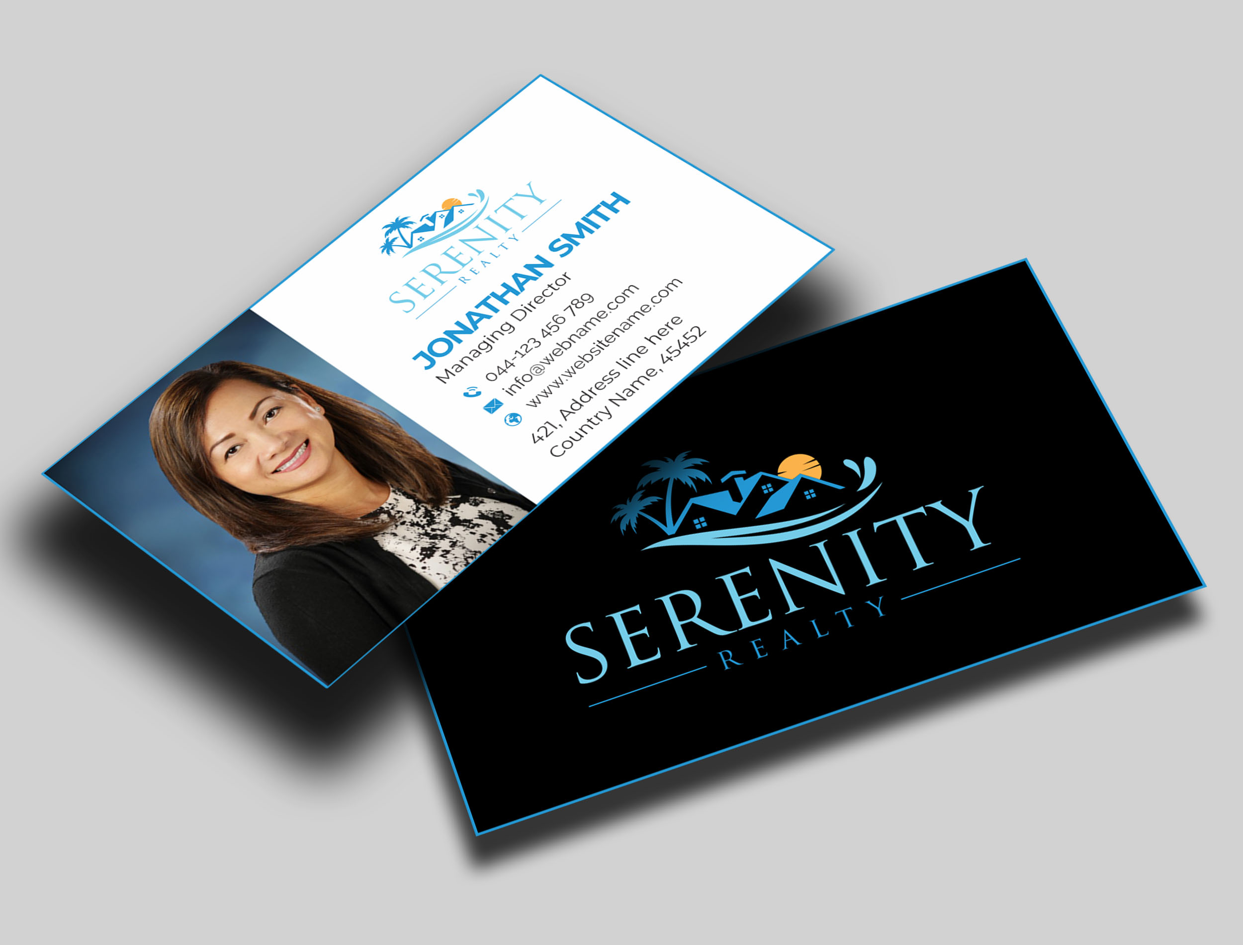 Diseño de Tarjeta de Presentación por jasmeen1975 para Serenity Realty | Diseño #29593066