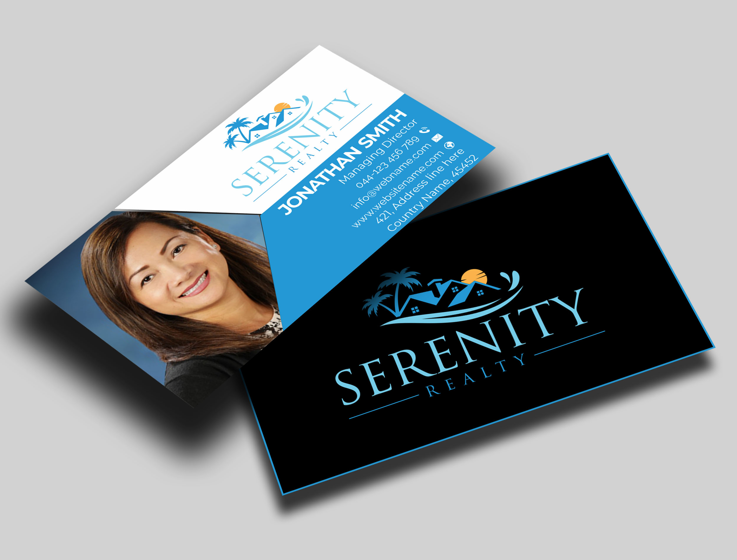 Business Card Design by jasmeen1975 for Serenity Realty | Design #29593130