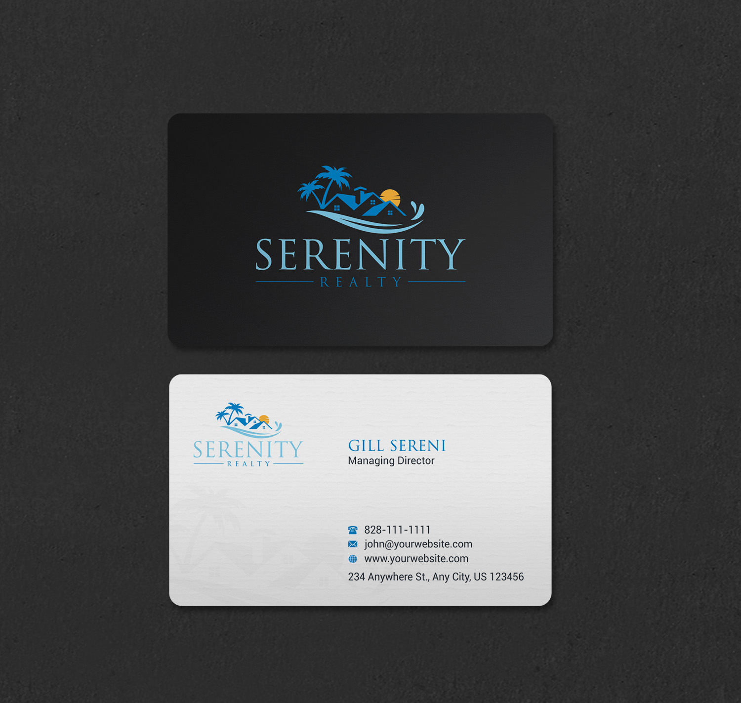 Diseño de Tarjeta de Presentación por INDIAN_Ashok para Serenity Realty | Diseño #29616606