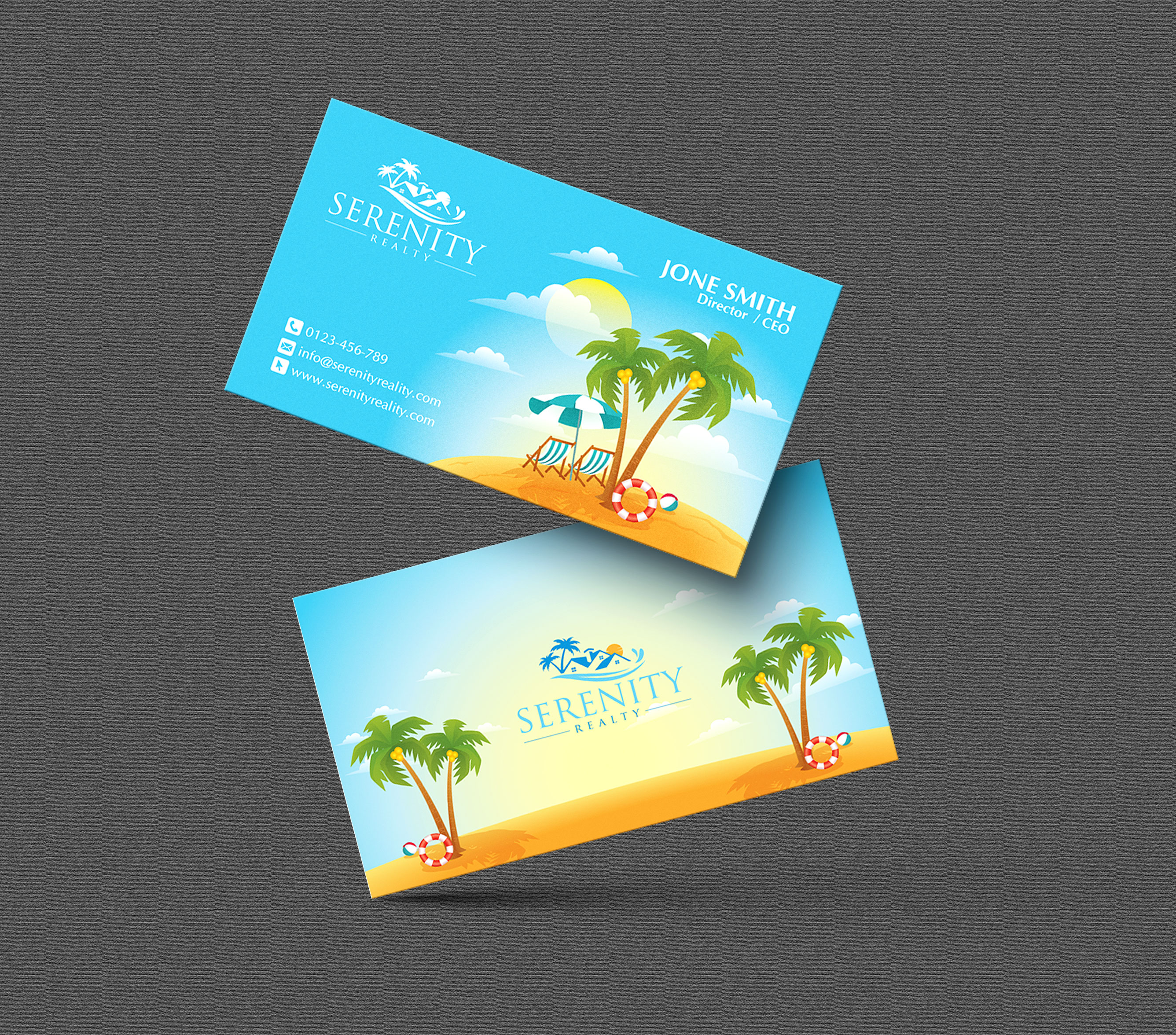 Diseño de Tarjeta de Presentación por artbitin para Serenity Realty | Diseño #29595994