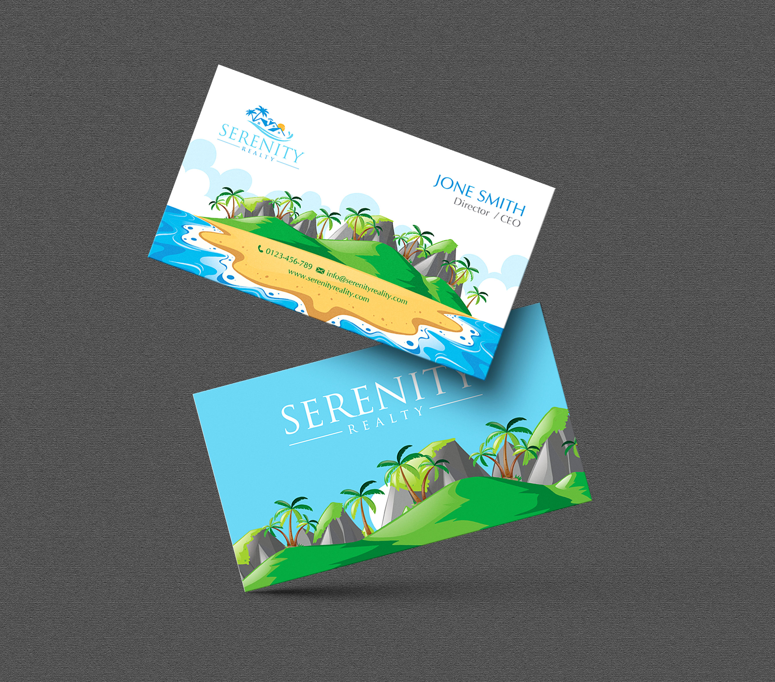 Business Card Design by artbitin for Serenity Realty | Design #29595998