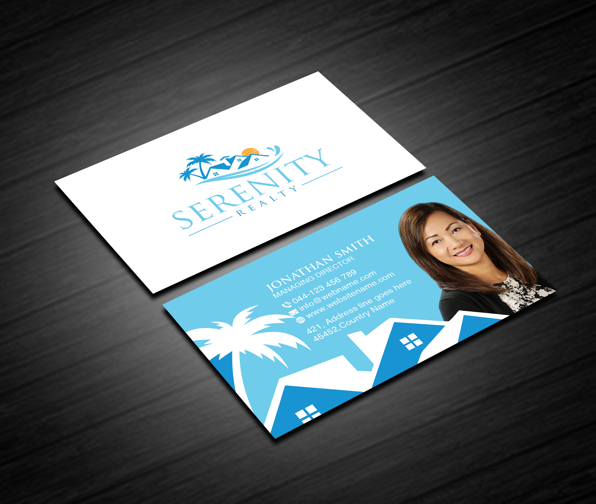 Business Card Design by Creations Box 2015 for Serenity Realty | Design #29604114