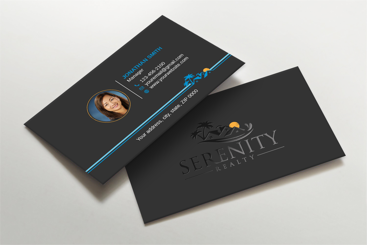 Diseño de Tarjeta de Presentación por LAXMI DESIGNHUB para Serenity Realty | Diseño #29602125