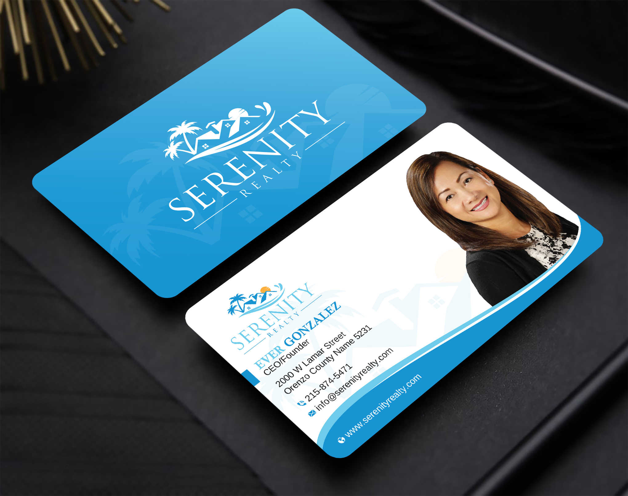 Business Card Design by Uttom 2 for Serenity Realty | Design #29593554