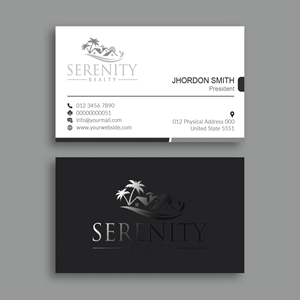 Diseño de Tarjeta de Presentación por Branding_BD para Serenity Realty | Diseño: #29609090