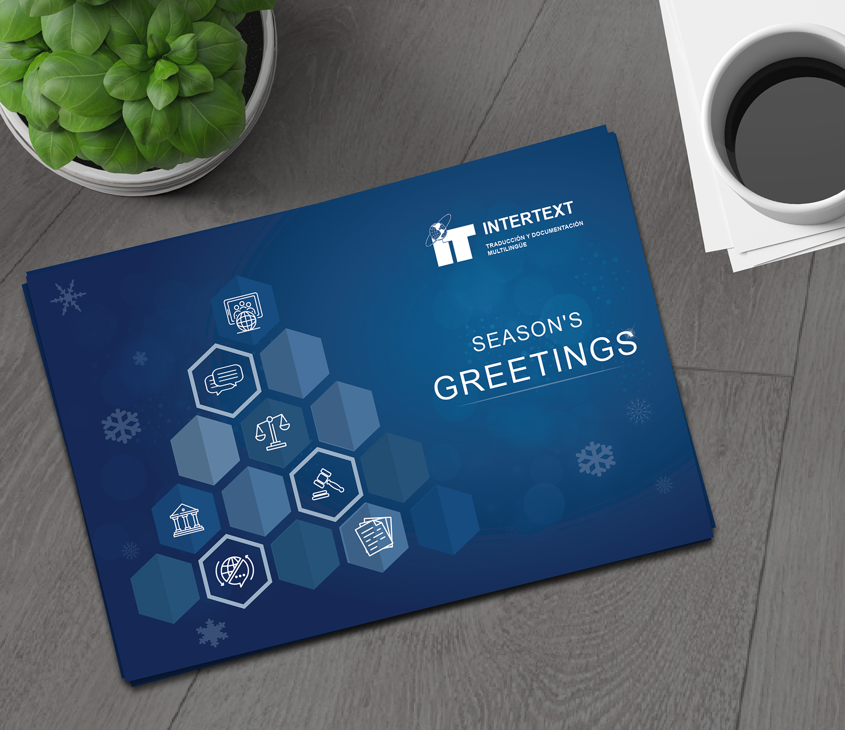 Greeting Card Design by alex989 for INTERTEXT Traducción y documentación multilingüe, S.L. | Design #29607997