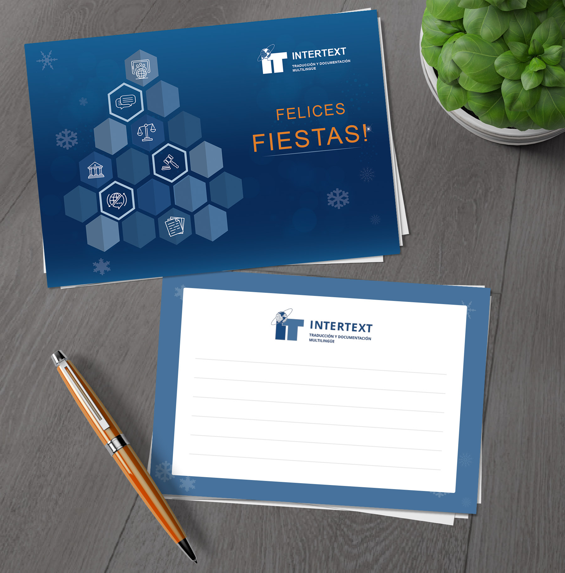 Greeting Card Design by alex989 for INTERTEXT Traducción y documentación multilingüe, S.L. | Design #29639178