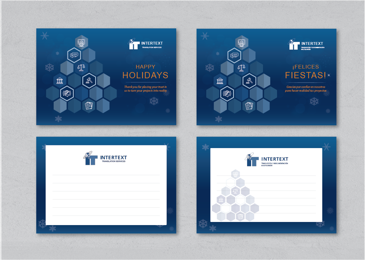 Greeting Card Design by alex989 for INTERTEXT Traducción y documentación multilingüe, S.L. | Design #29668447