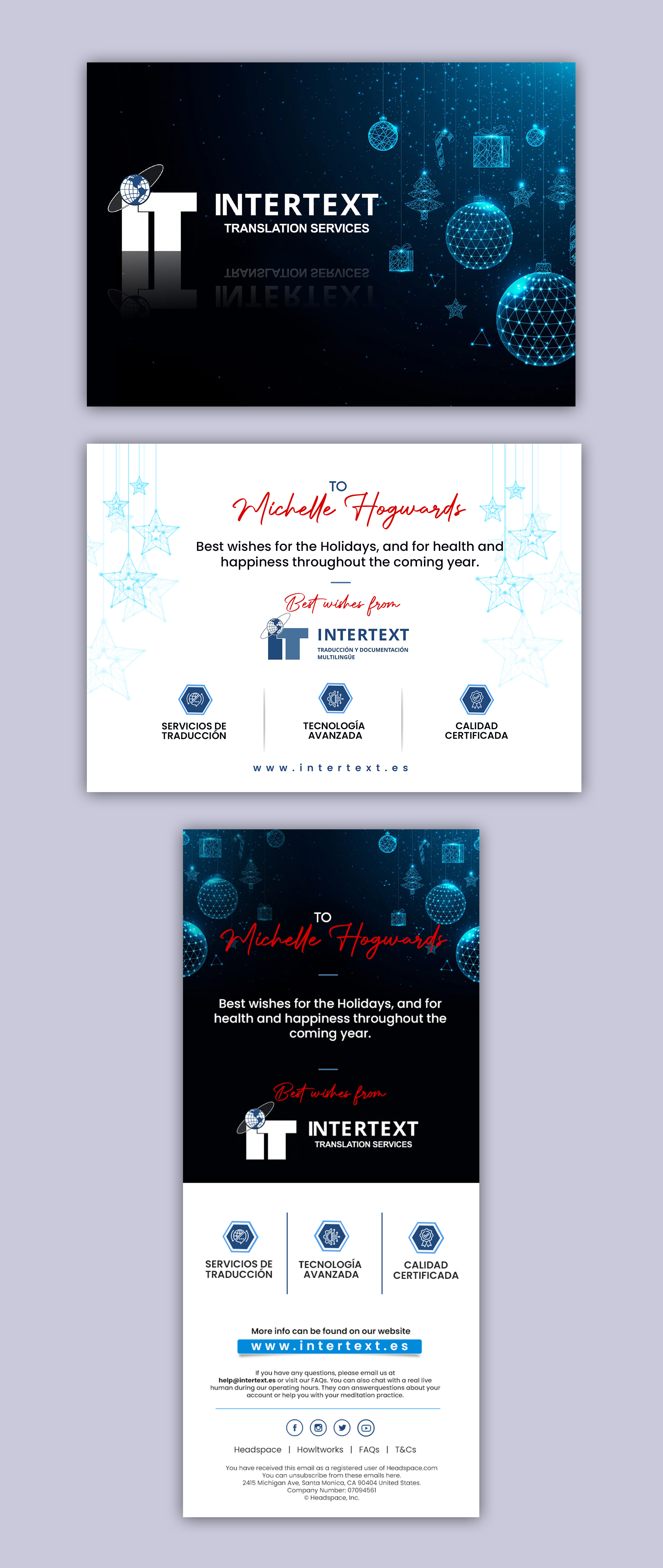 Greeting Card Design by debdesign for INTERTEXT Traducción y documentación multilingüe, S.L. | Design #29610000