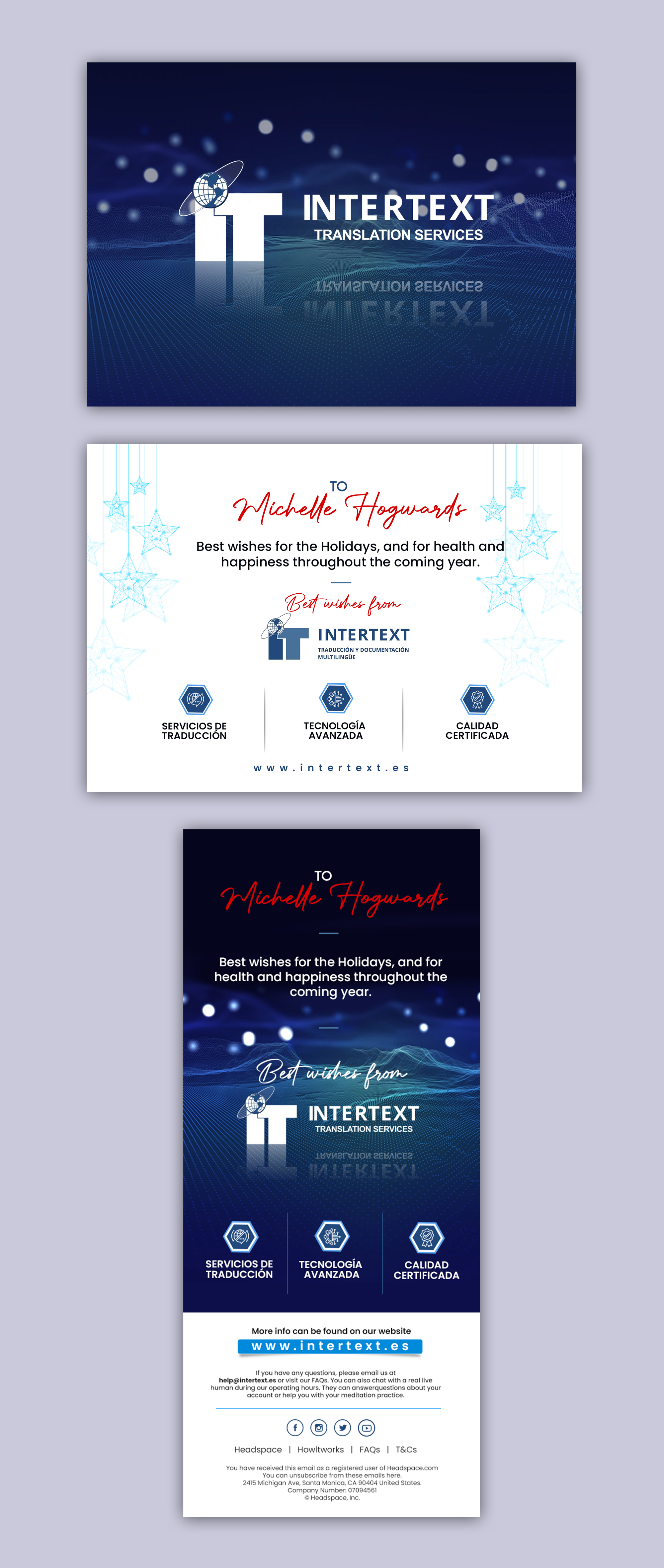 Greeting Card Design by debdesign for INTERTEXT Traducción y documentación multilingüe, S.L. | Design #29610001