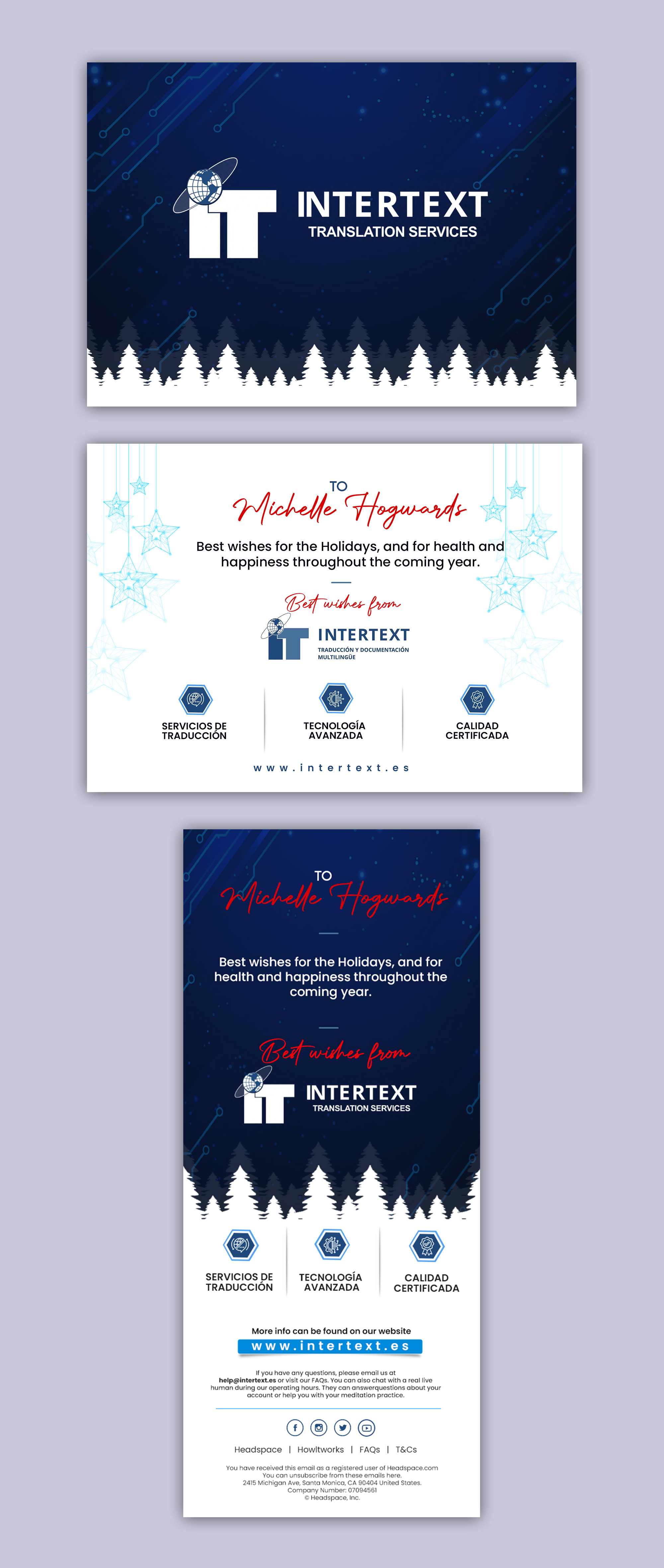 Diseño de Tarjeta de Felicitación por debdesign para INTERTEXT Traducción y documentación multilingüe, S.L. | Diseño #29610002