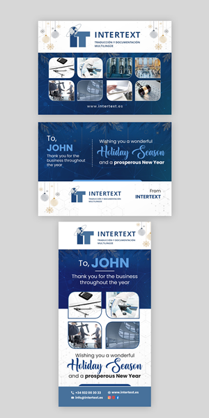 Diseño de Tarjeta de Felicitación por debdesign para INTERTEXT Traducción y documentación multilingüe, S.L. | Diseño: #29610190