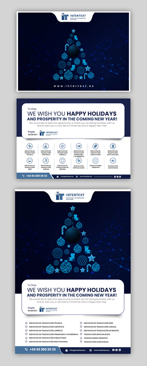 Diseño de Tarjeta de Felicitación por debdesign para INTERTEXT Traducción y documentación multilingüe, S.L. | Diseño: #29611629