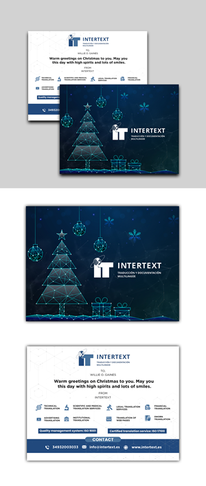 Diseño de Tarjeta de Felicitación por debdesign para INTERTEXT Traducción y documentación multilingüe, S.L. | Diseño: #29613023