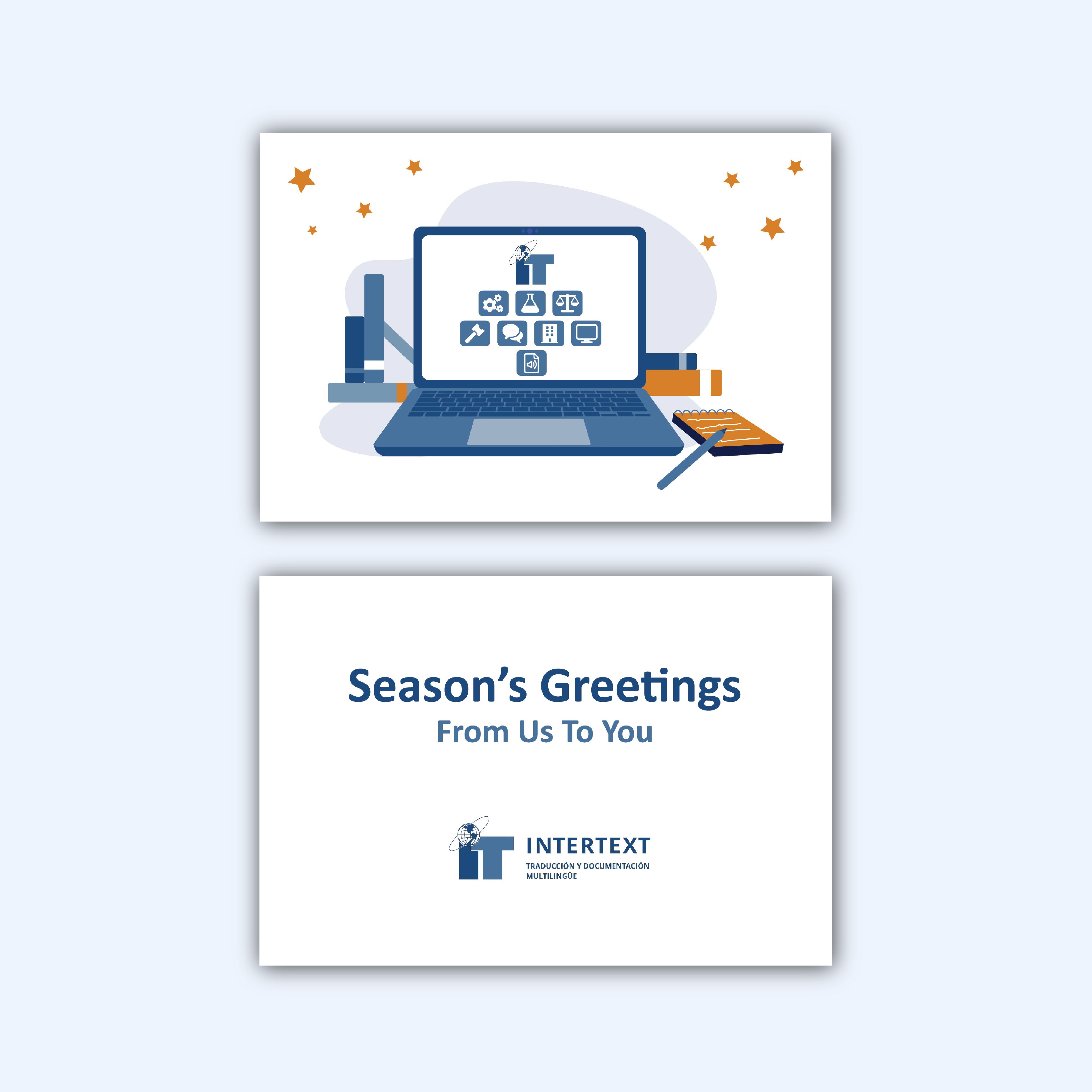 Greeting Card Design by Bidita Saha for INTERTEXT Traducción y documentación multilingüe, S.L. | Design #29633384