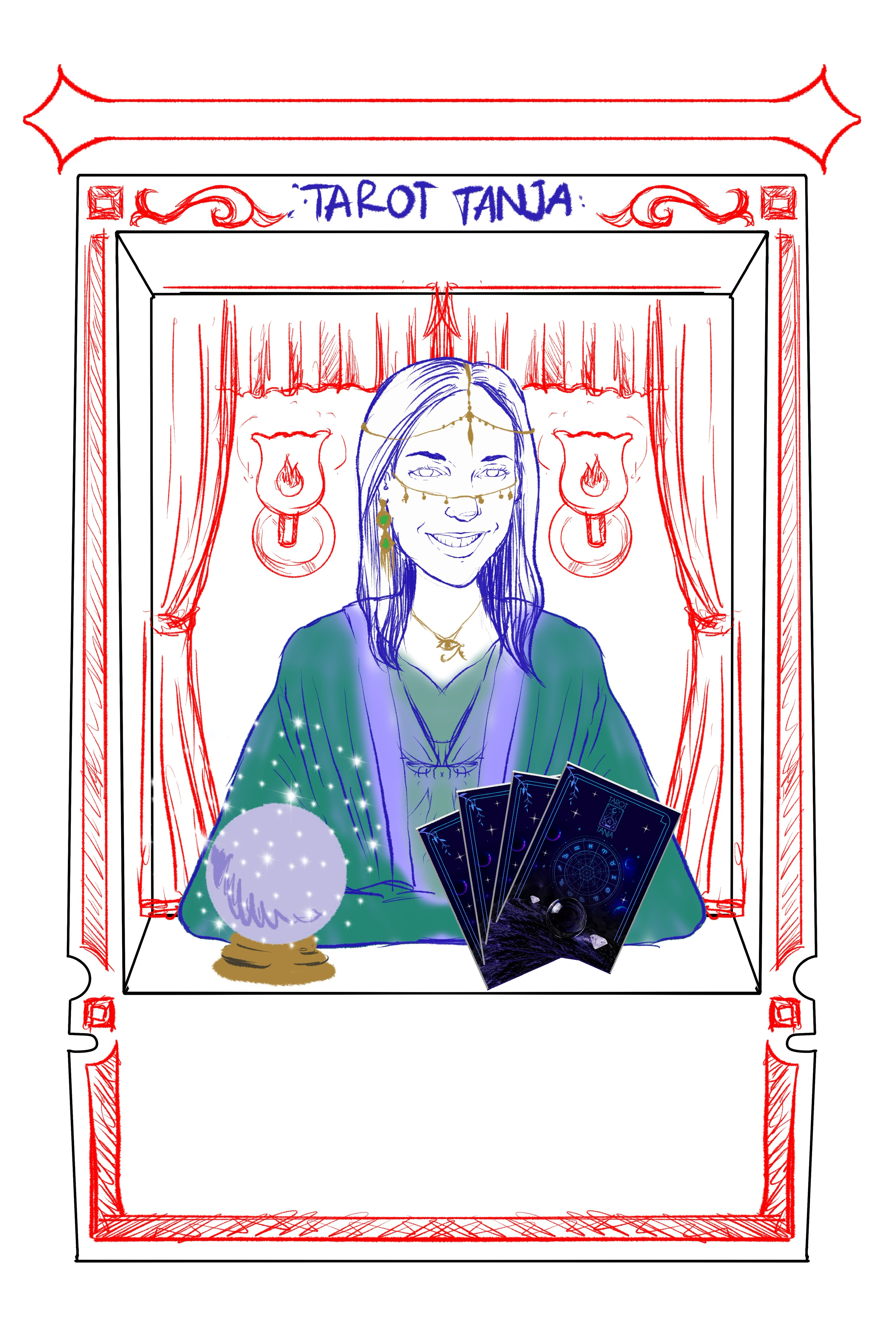 Illustration Design by bangkat for Tarot mit Tanja | Design #29628502