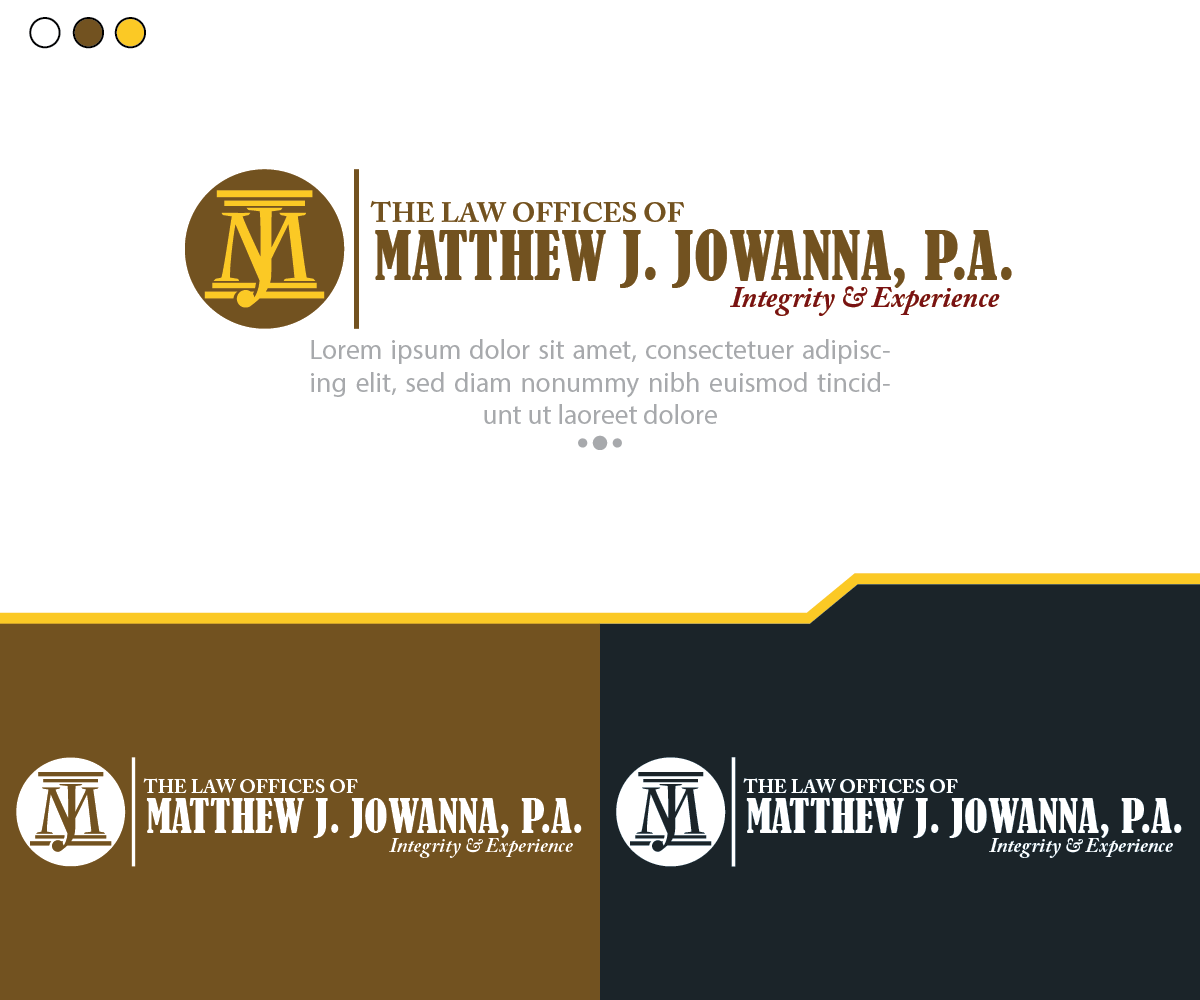 Design de Logo par tridsgn pour The Law Offices of Matthew J. Jowanna, P.A. | Design #29622896