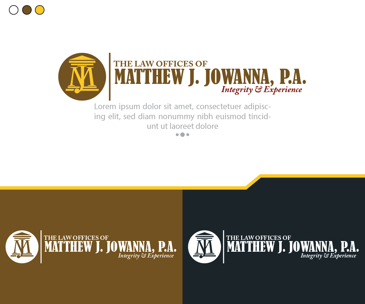 Logo Design by tridsgn for The Law Offices of Matthew J. Jowanna, P.A. | Design #29624325