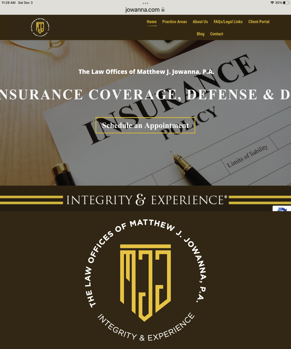 Logo Design by Abdullah..A for The Law Offices of Matthew J. Jowanna, P.A. | Design #29625001