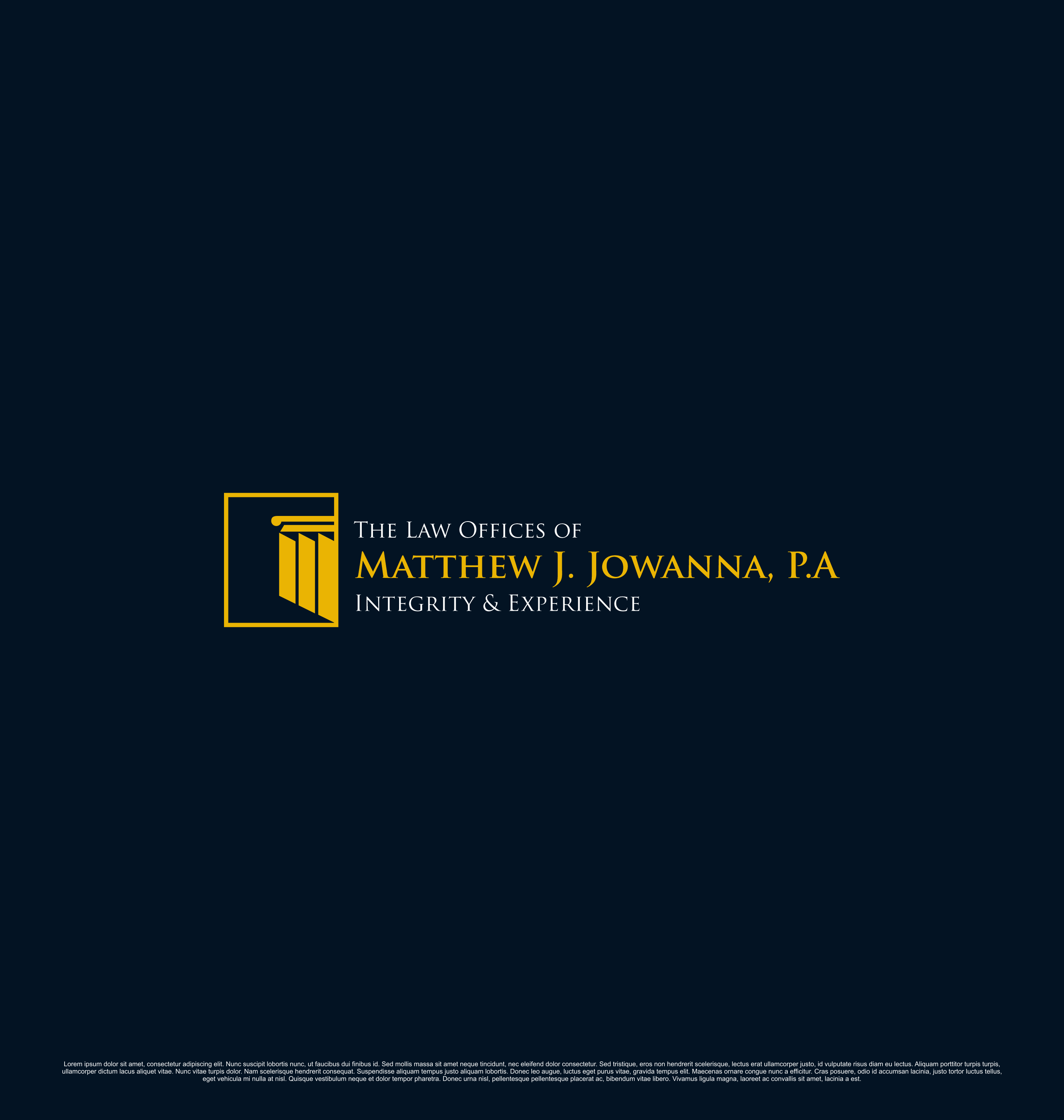 Design de Logo par saesean pour The Law Offices of Matthew J. Jowanna, P.A. | Design #29622445