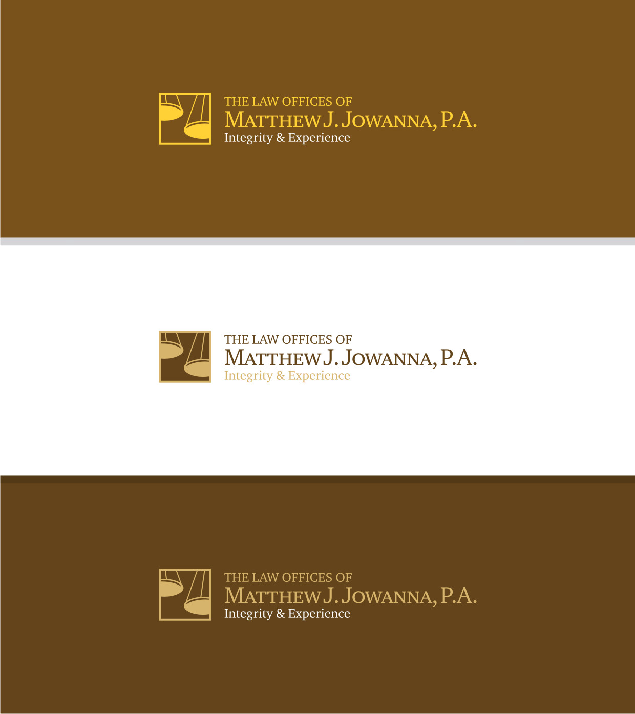 Logo-Design von Atvento Graphics für The Law Offices of Matthew J. Jowanna, P.A. | Design #29625388
