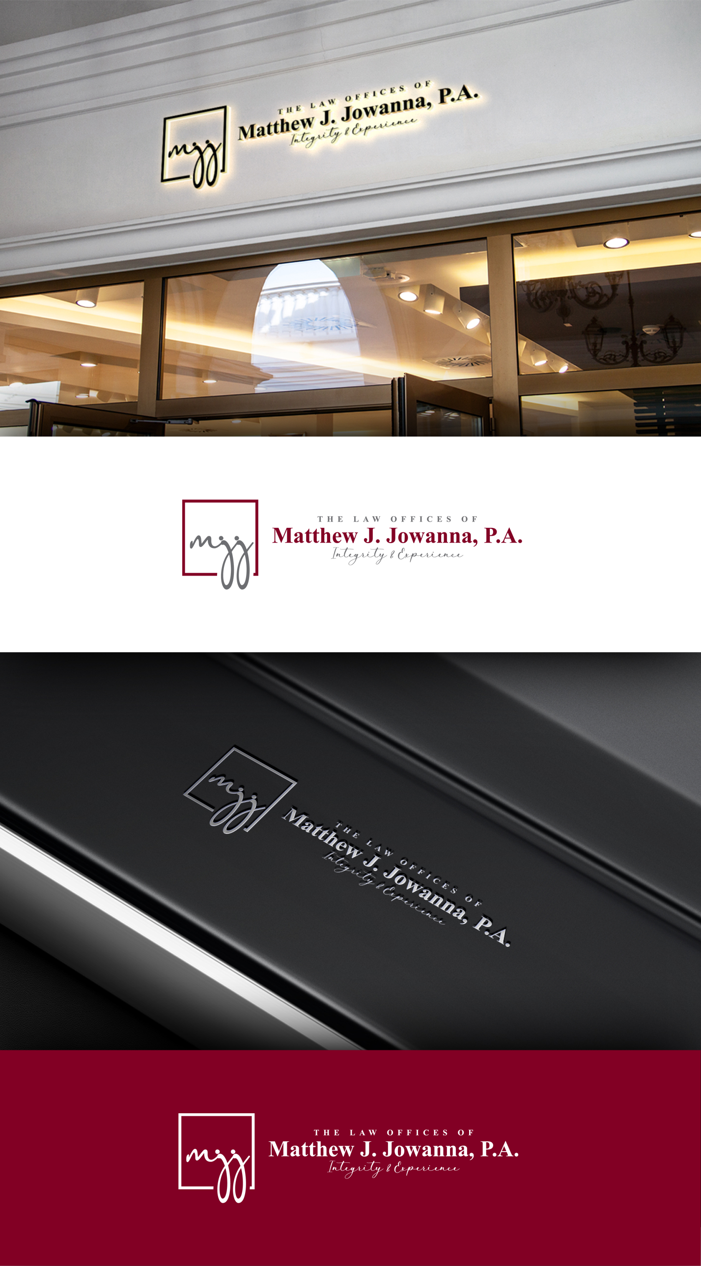 Logo Design by SL Designer for The Law Offices of Matthew J. Jowanna, P.A. | Design #29620045