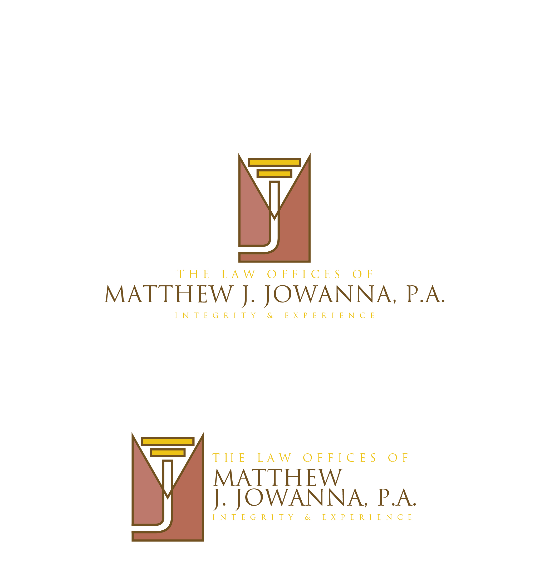 Logo Design by 3Guys for The Law Offices of Matthew J. Jowanna, P.A. | Design #29627579