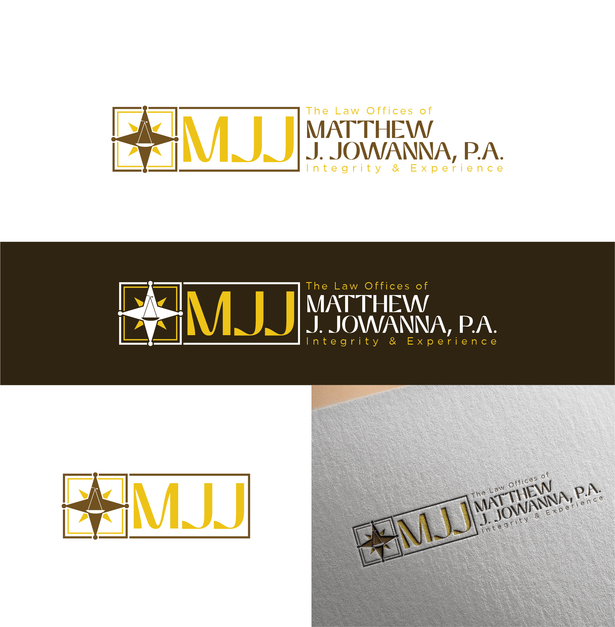 Logo Design by 3Guys for The Law Offices of Matthew J. Jowanna, P.A. | Design #29627581
