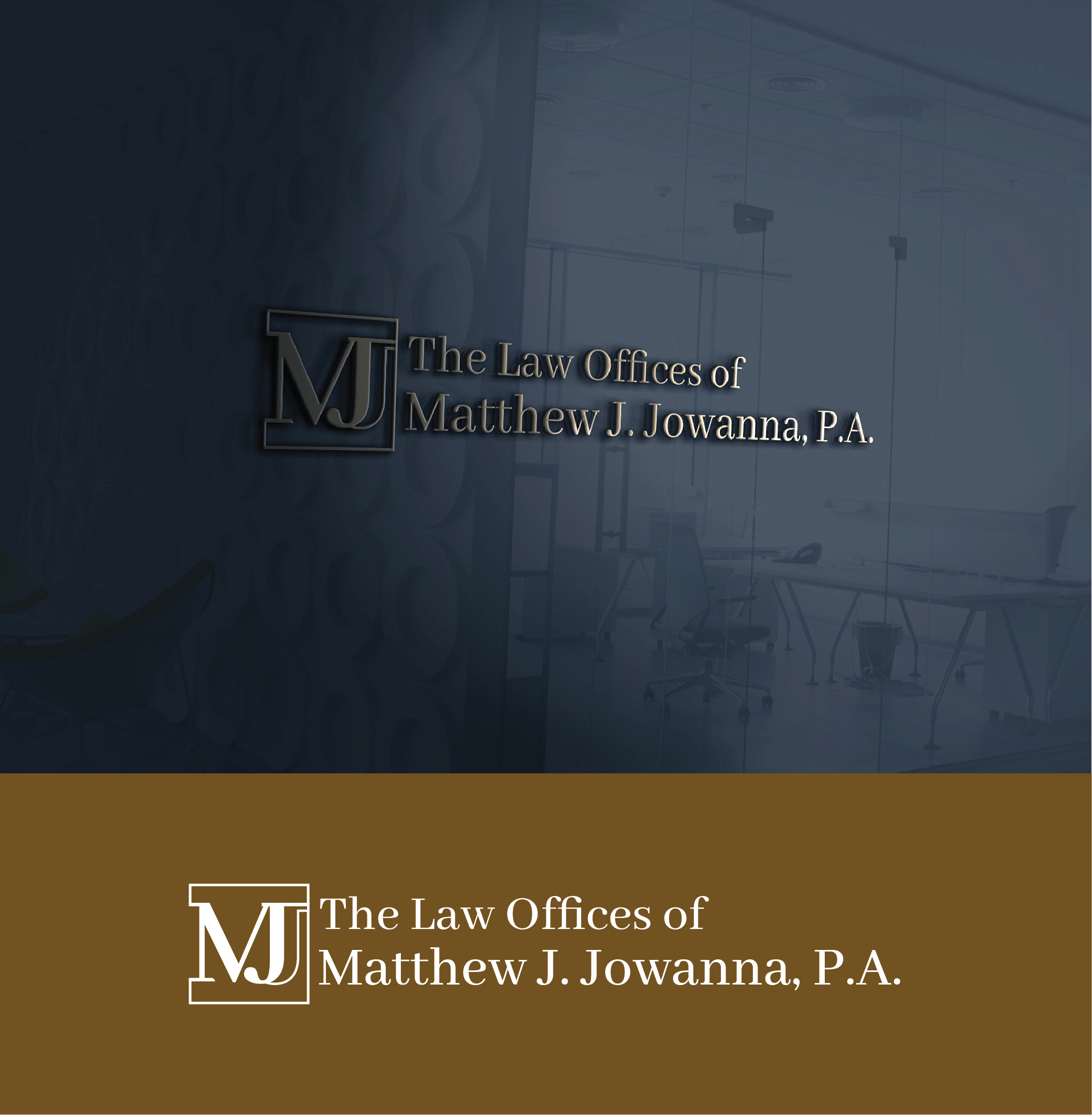 Logo Design by 3Guys for The Law Offices of Matthew J. Jowanna, P.A. | Design #29627583