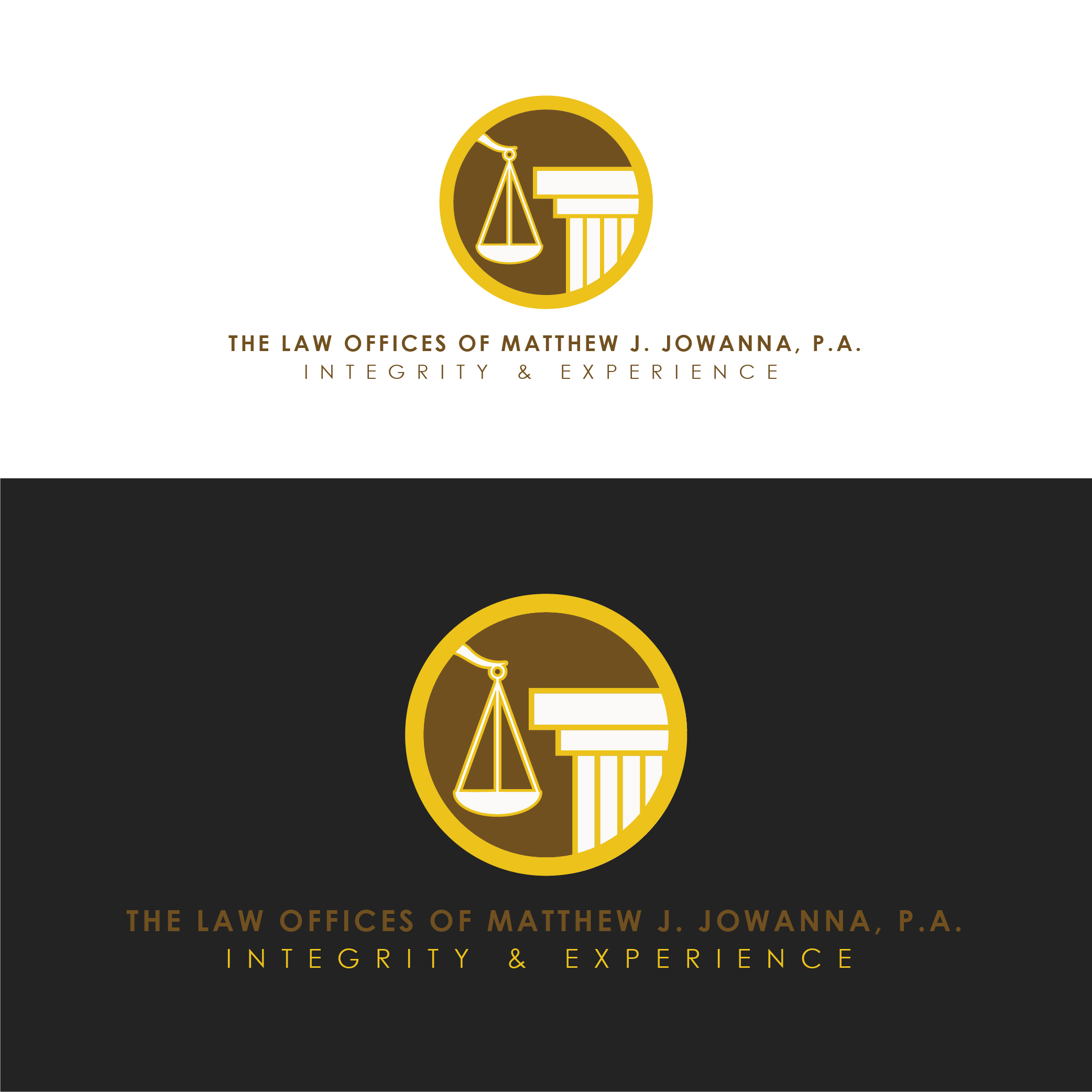 Logo Design by 3Guys for The Law Offices of Matthew J. Jowanna, P.A. | Design #29627587