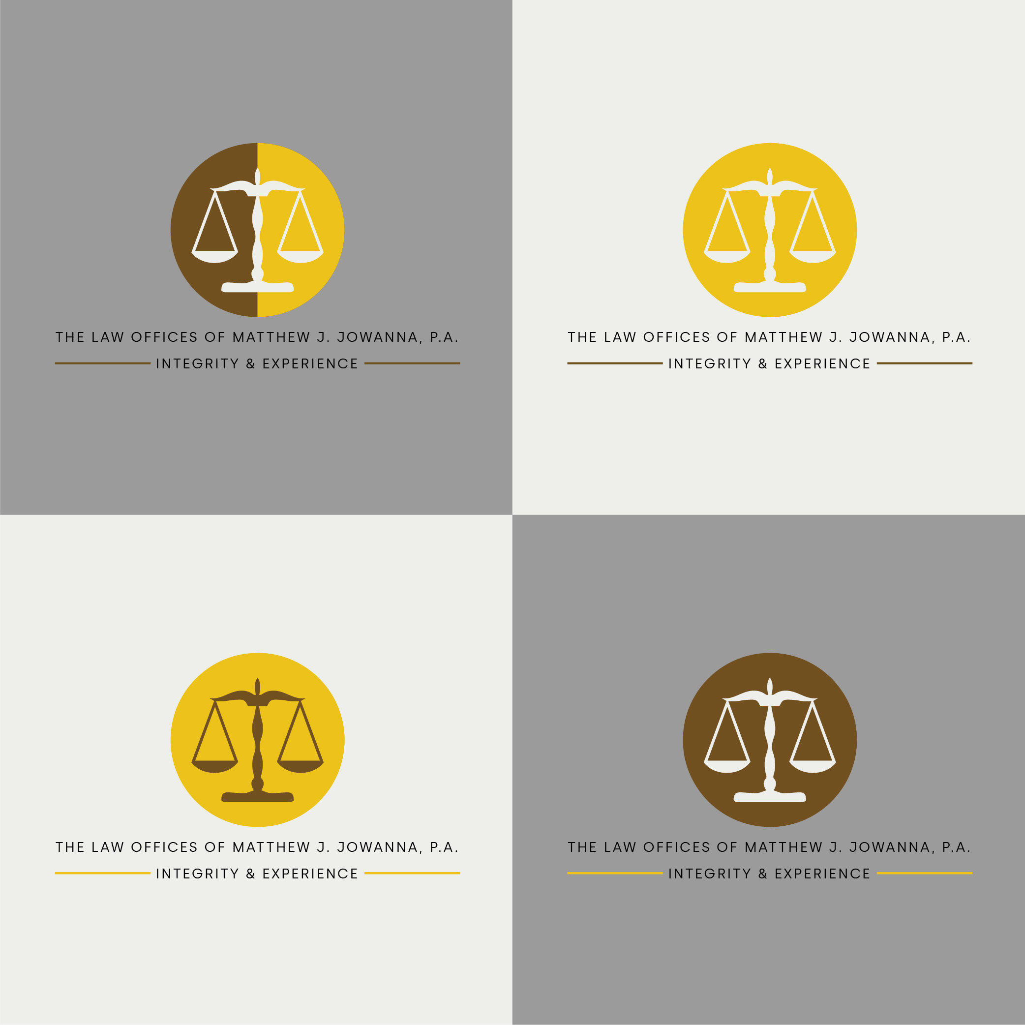 Logo Design by 3Guys for The Law Offices of Matthew J. Jowanna, P.A. | Design #29627588