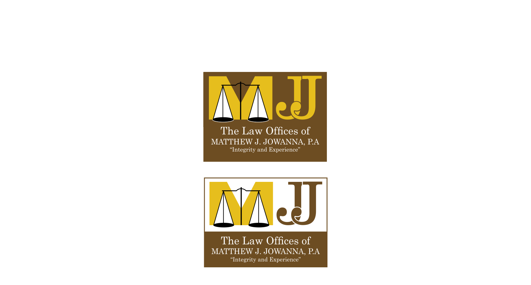 Logo Design by Kumud Asthana for The Law Offices of Matthew J. Jowanna, P.A. | Design #29651781
