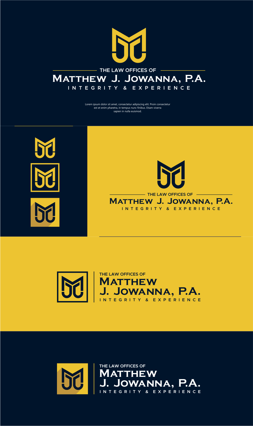 Logo Design by artswolf for The Law Offices of Matthew J. Jowanna, P.A. | Design #29646788