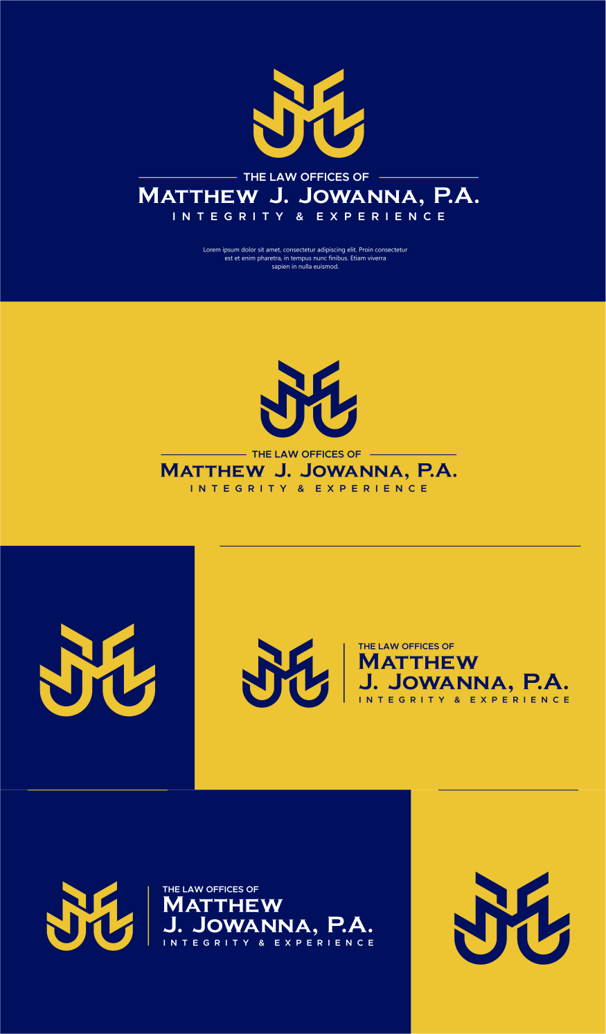 Logo Design by artswolf for The Law Offices of Matthew J. Jowanna, P.A. | Design #29646789