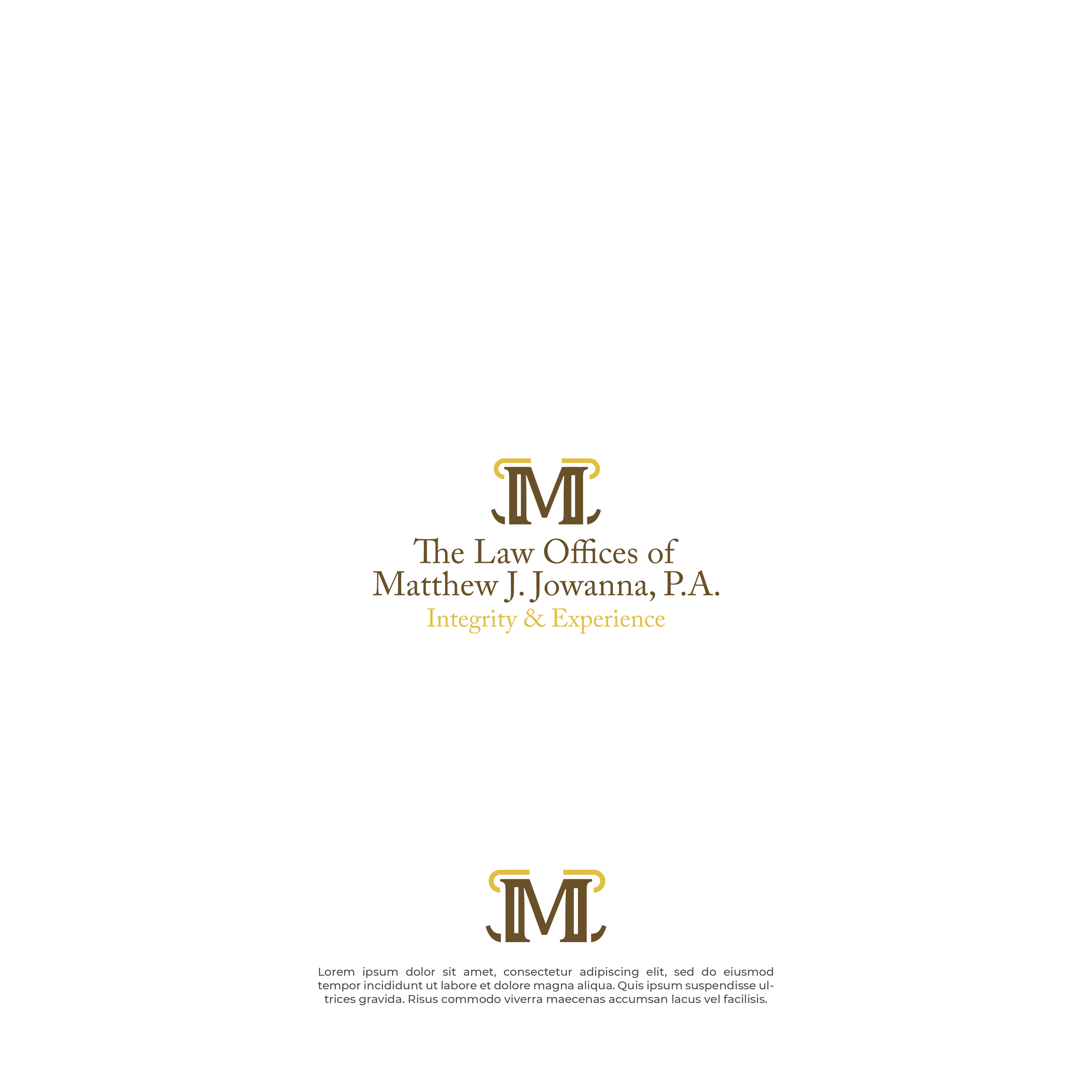 Logo Design by vramar.roy for The Law Offices of Matthew J. Jowanna, P.A. | Design #29625002