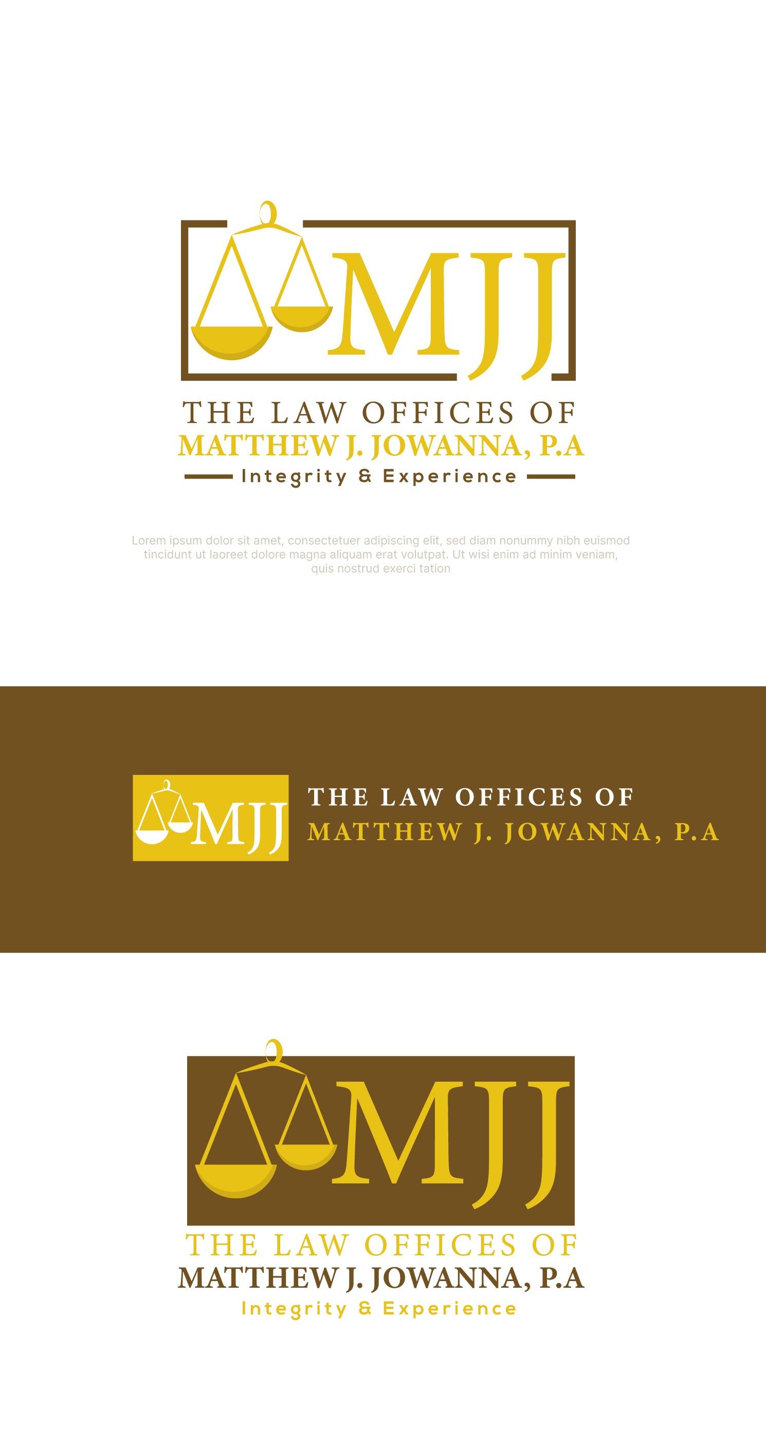 Logo-Design von Alpha design für The Law Offices of Matthew J. Jowanna, P.A. | Design #29627231
