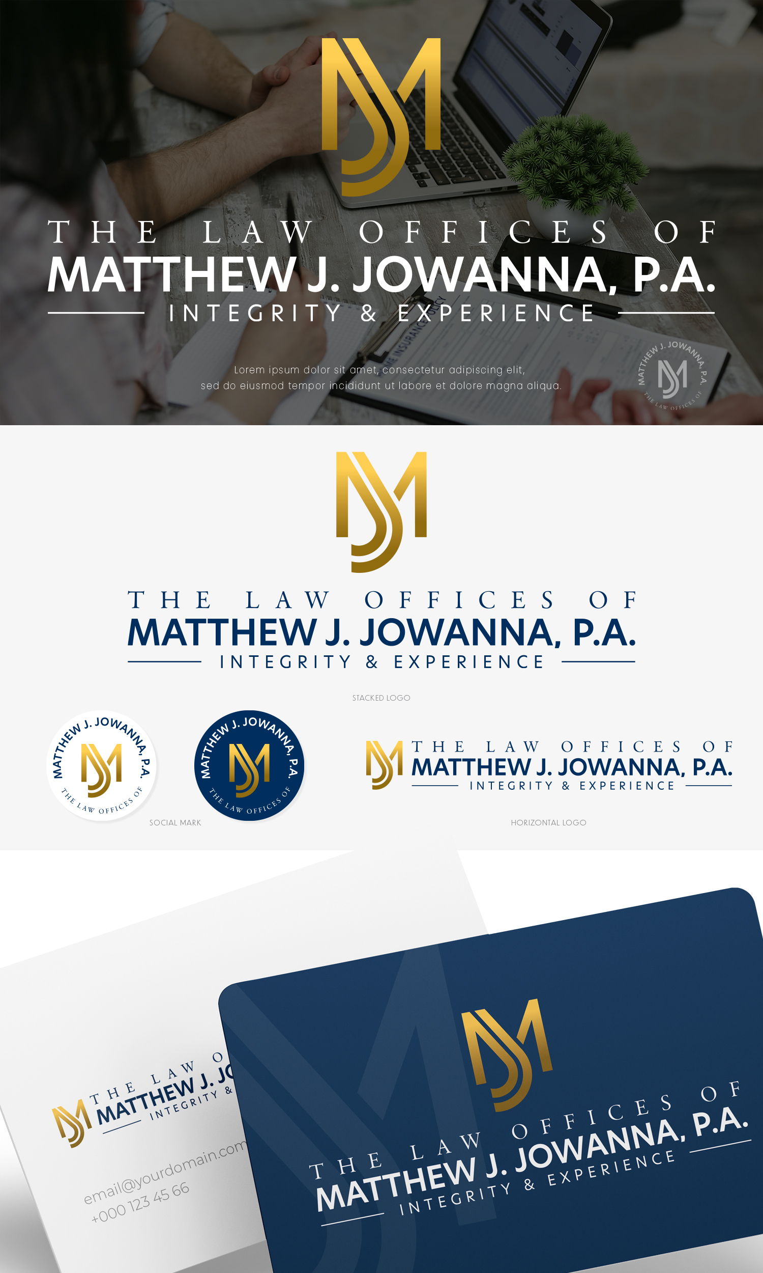 Logo Design by Modeform for The Law Offices of Matthew J. Jowanna, P.A. | Design #29649032