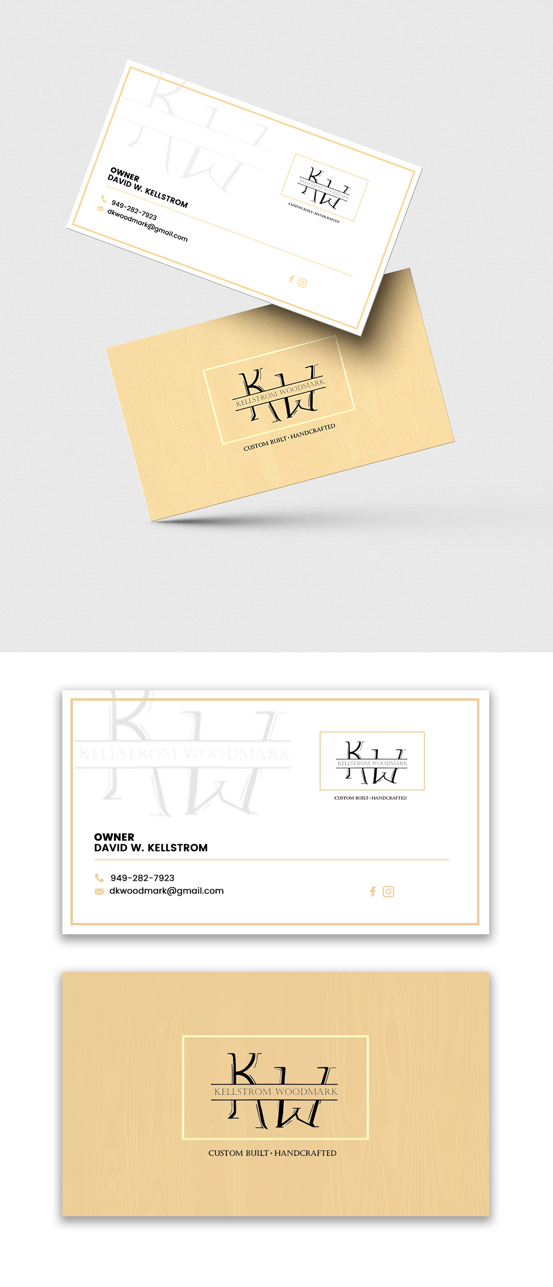 Visitenkarten-Design von Design Motion für Kellstrom Woodmark LLC. | Design #29627658