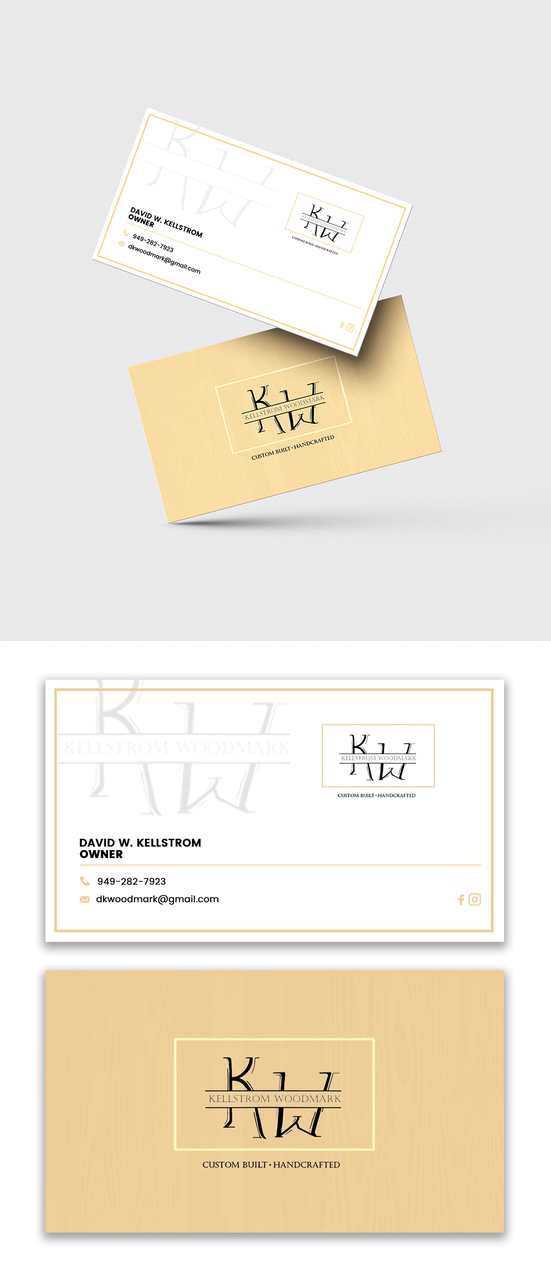 Visitenkarten-Design von Design Motion für Kellstrom Woodmark LLC. | Design #29627823