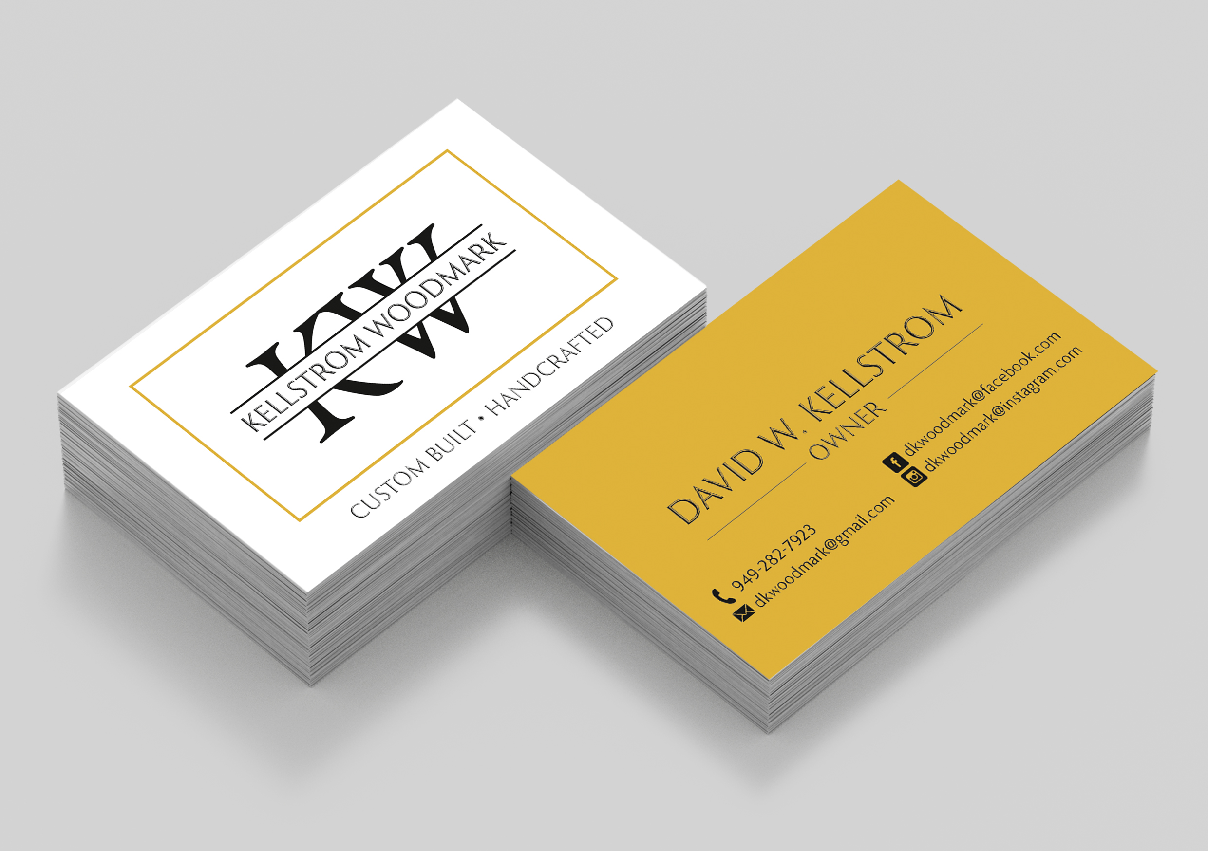 Design de Carte de Visite par MarkoE pour Kellstrom Woodmark LLC. | Design #29618683