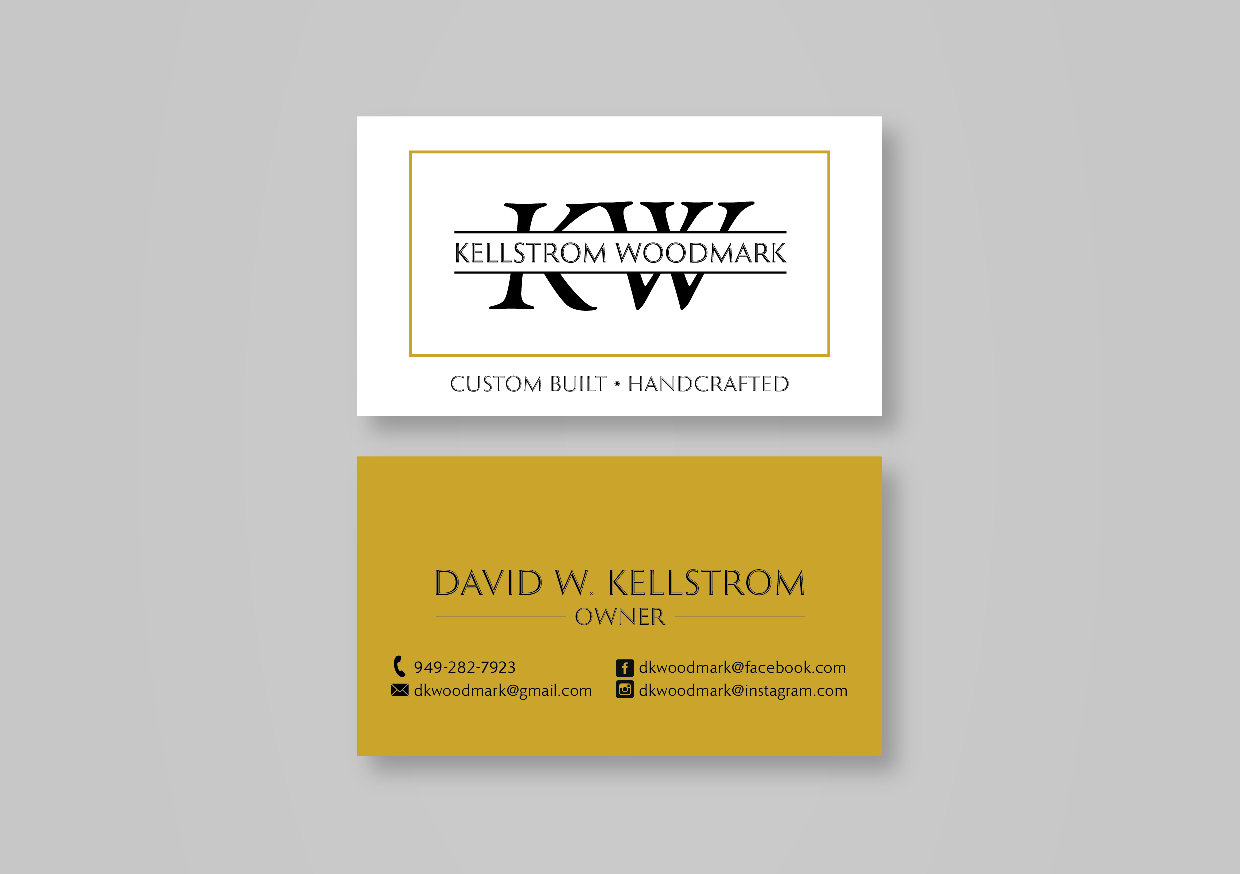 Business Card Design by MarkoE for Kellstrom Woodmark LLC. | Design #29618685