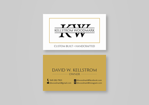 Visitenkarten-Design von MarkoE für Kellstrom Woodmark LLC. | Design: #29618685