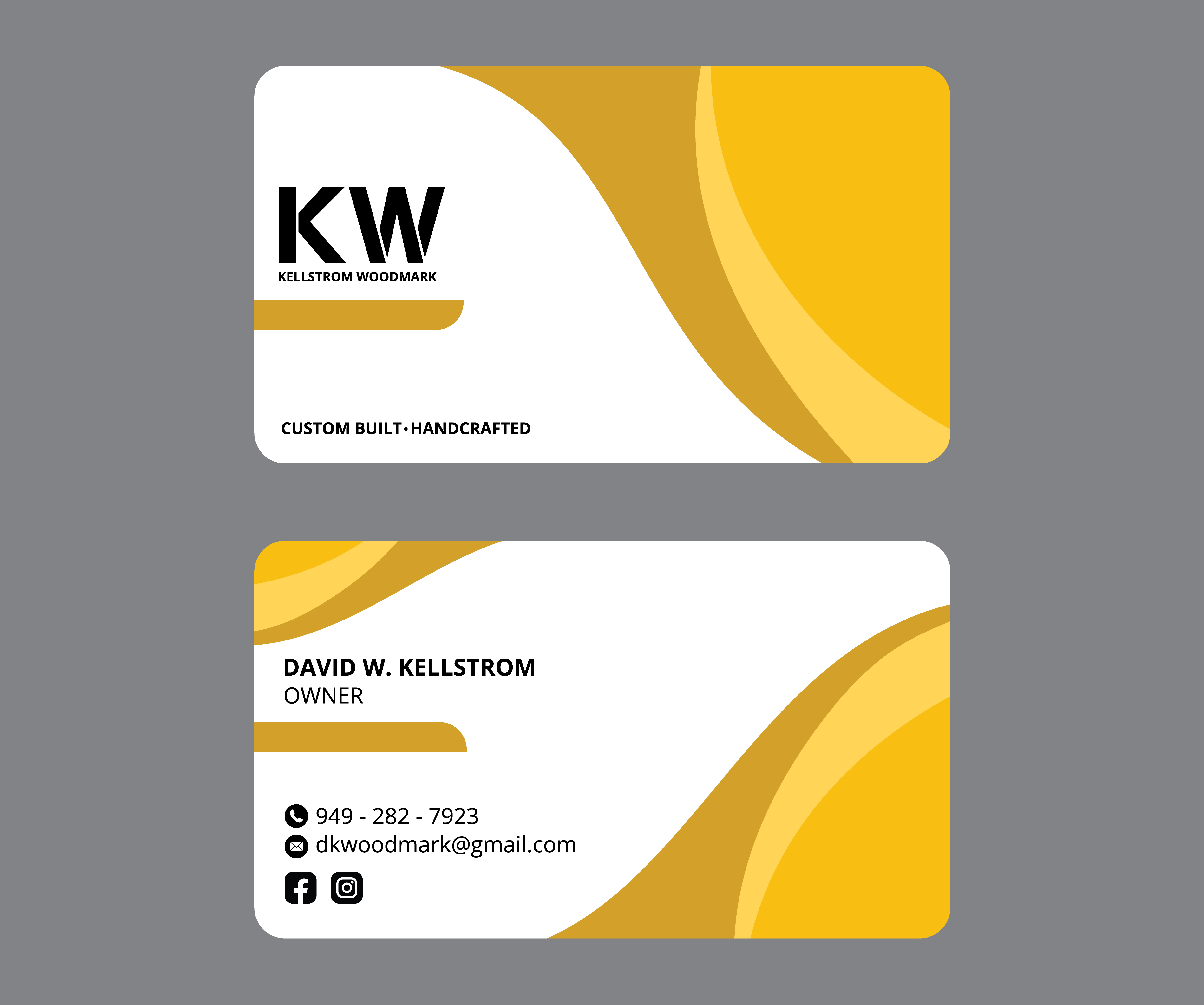 Business Card Design by Coloring Studio for Kellstrom Woodmark LLC. | Design #29627730