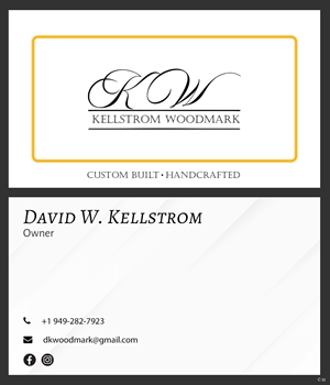 Business Card Design by pb for Kellstrom Woodmark LLC. | Design: #29628100