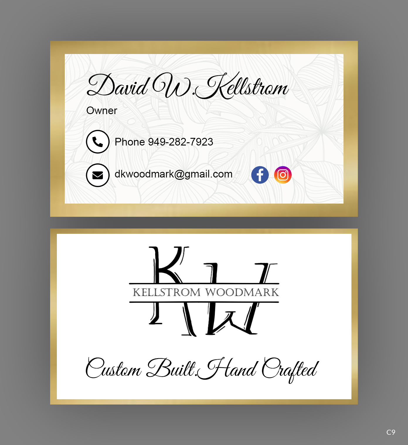 Visitenkarten-Design von pb für Kellstrom Woodmark LLC. | Design #29628101