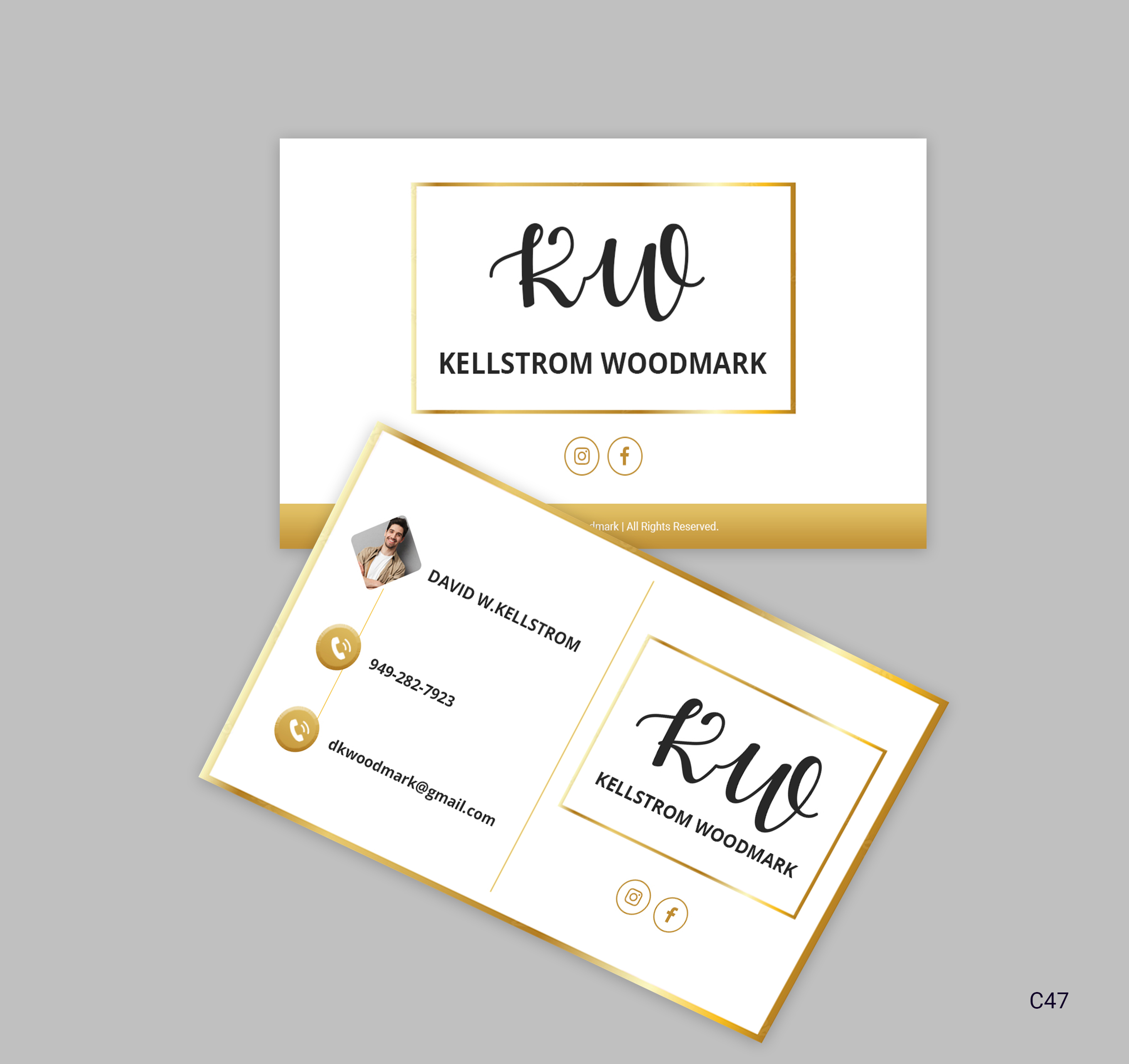 Business Card Design by pb for Kellstrom Woodmark LLC. | Design #29628103