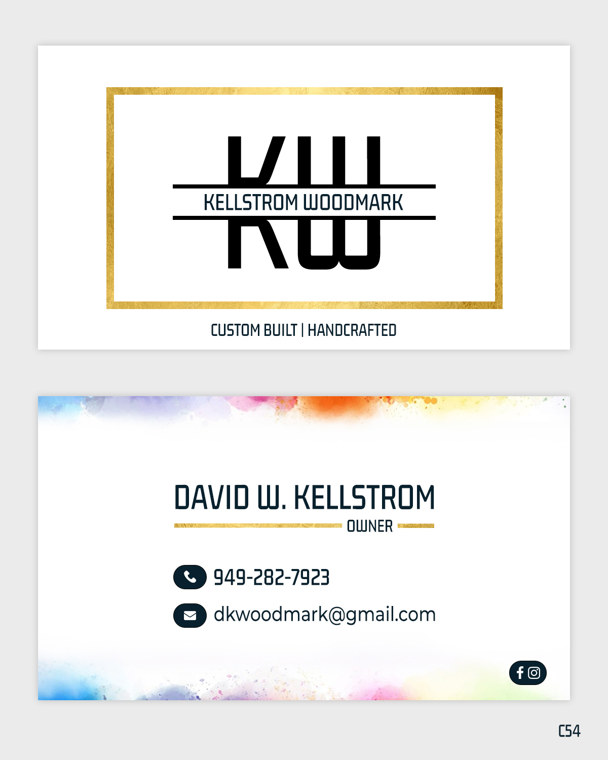 Business Card Design by pb for Kellstrom Woodmark LLC. | Design #29628106
